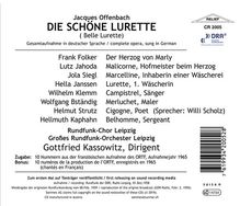 Jacques Offenbach (1819-1880): Belle Lurette (Die schöne Lurette / Gesamtaufnahme in deutscher Sprache), 2 CDs