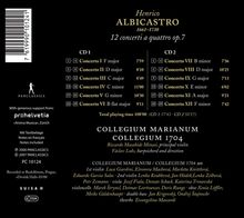 Henrico Albicastro (1661-1730): Concerti a quattro op.7 Nr.1-12, 2 CDs