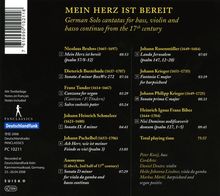 Mein Herz ist bereit - Deutsche Kantaten aus dem 17.Jahrhundert, CD