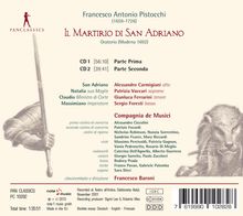 Francesco Antonio Pistocchi (1659-1726): Il Martirio di San Adriano (Oratorium), 2 CDs
