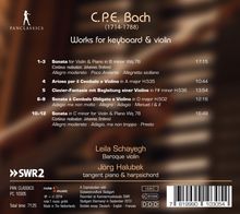 Carl Philipp Emanuel Bach (1714-1788): Werke für Violine &amp; Tasteninstrumente, CD