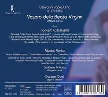 Giovanni Paolo Cima (1570-1630): Vespro della Beata Virgine (Mailand, 1610), CD