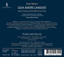 Elam Rotem (geb. 1984): Motetten &amp; Dramatische Szenen "Quia Amore Langueo", CD