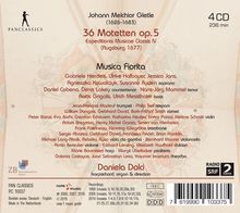 Johann Melchior Gletle (1625-1683): 36 Motetten op.5 - Expeditionis Musicae Classis IV (Augsburg 1677), 4 CDs