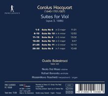 Carolus Hacquart (1640-1701): Suiten Nr.6,8-12 für Viola da Gamba &amp; Bc, CD