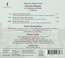 Giacomo Antonio Perti (1661-1756): Grands Motets für Ferdinando de'Medici (1704-1706), CD