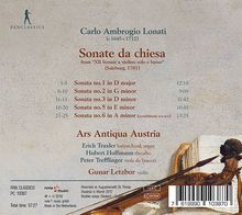 Carlo Ambrogio Lonati (1645-1703): Sonate da Chiesa Nr.1-3,5,6 (Salzburg 1701), CD