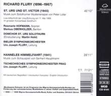 Richard Flury (1896-1967): St.Urs und St.Victor, CD
