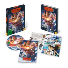 "DETEKTIV CONAN", "Der Flashback des Blaubeeren" auf Hülle, DVD und Booklet. Farbiges Design mit Anime-Figuren.