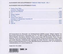 Alexander Von Schlippenbach (geb. 1938): Twelve Tone Tales Vol. 1, CD