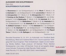 Alexander Von Schlippenbach (geb. 1938): Schlippenbach Plays Monk (Piano Solo), CD