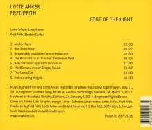 Lotte Anker &amp; Fred Frith: Edge Of The Light, CD