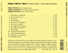 Fred Frith (geb. 1949): Another Day In Fucking Paradise, CD