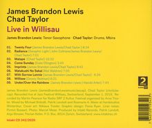 James Brandon Lewis &amp; Chad Taylor: Live In Willisau, CD