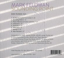 Mark Feldman (geb. 1955): Sounding Point, CD