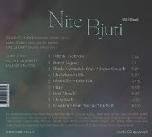 „Nite Bjuti“ Album mit Titelliste, Mitwirkenden und Künstlernamen vor abstraktem, dunklem Hintergrund.