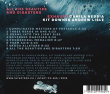 Texte im Design mit dunkler, abstrakter Hintergrundgestaltung. Enthält eine Trackliste, Künstlernamen und Produktionsdetails.