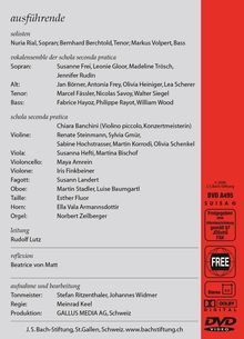 Johann Sebastian Bach (1685-1750): Bach-Kantaten-Edition der Bach-Stiftung St.Gallen - Kantate BWV 140, DVD