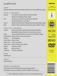 Johann Sebastian Bach (1685-1750): Bach-Kantaten-Edition der Bach-Stiftung St.Gallen - Kantate BWV 67, DVD