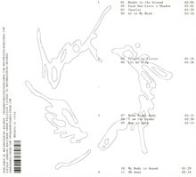 Trackliste: 01 Hands in the Ground, 02 Each Sun Casts a Shadow. Abstrakte Linienzeichnung.