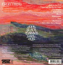 Texte auf rotem Hintergrund: Songtitel, Logo "BLACK SEA DAHU". Hintergrund: Bunte, abstrakte Landschaft.