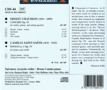 Ernest Chausson (1855-1899): Konzert für Klavier, Violine &amp; Streichquart.op.21, CD