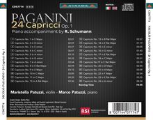 Niccolo Paganini (1782-1840): Capricen op.1 Nr.1-24 für Violine &amp; Klavier, CD