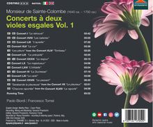 Sieur de Sainte-Colombe (1640-1700): 11 Concerts für 2 siebensaitige Gamben, CD