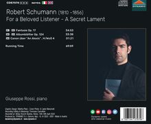 Robert Schumann (1810-1856): Klavierwerke "For a Boloved Listener - A Secret Lament", CD