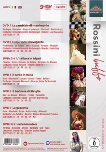 Gioacchino Rossini (1792-1868): 7 Complete Operas - Rossini buffo, 9 DVDs