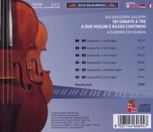 Baldassare Galuppi (1706-1785): Sonaten für 2 Violinen &amp; Bc Nr.1-6, CD