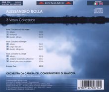 Alessandro Rolla (1757-1841): Violinkonzerte D-Dur,A-Dur,B-Dur, CD