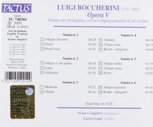 Luigi Boccherini (1743-1805): Sonaten für Klavier mit Violine op.5 Nr.1-6, CD
