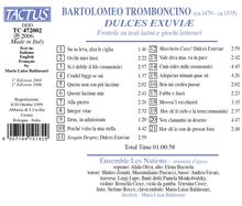 Bartolomeo Tromboncino (1470-1535): Dulces Exuviae, CD