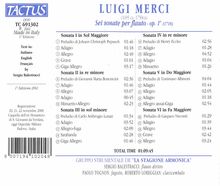 Luigi Merci (1695-1750): Sonaten für Flöte &amp; Bc op.1 Nr.1-6, CD