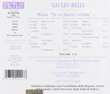 Giulio Belli (1560-1621): Missa "Tu es pastor ovium", CD