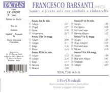 Francesco Barsanti (1690-1772): Sonaten f.Blockflöte &amp; Bc op.1 Nr.1-6, CD
