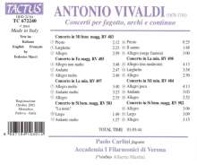 Antonio Vivaldi (1678-1741): Fagottkonzerte RV 483-485,497,498,501,502, CD