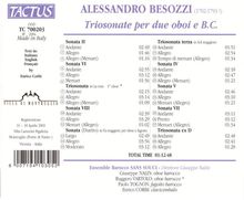 Alessandro Besozzi (1702-1793): Triosonaten für 2 Oboen &amp; Bc, CD