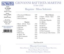 Giovanni Battista Martini (1706-1784): Requiem, CD