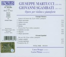 Giuseppe Martucci (1856-1909): Werke für Violine &amp; Klavier, CD