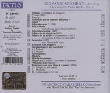 Giovanni Sgambati (1841-1914): Sämtliche Klavierwerke Vol.5, CD