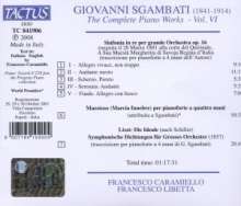 Giovanni Sgambati (1841-1914): Sämtliche Klavierwerke Vol.6, CD
