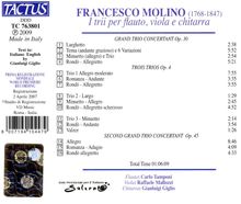 Francesco Molino (1775-1847): Trios für Flöte, Viola &amp; Gitarre, CD