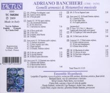 Adriano Banchieri (1567-1634): Gemelli armonici &amp; Metamorfosi musicale, CD