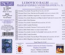 Ludovico Balbi (1545-1604): Psalmi Ad Vesperas Canendi Per Annum Vol.2, CD