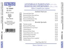 Annibale Padovano (1527-1575): Orgelwerke, CD