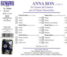 Anna Bon di Venezia (1738-1767): Sonaten da Camera Nr.1-6, CD