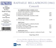 Raffaele Bellafronte (geb. 1961): Concerti, CD