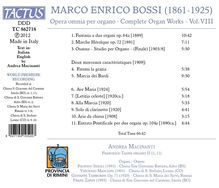 Marco Enrico Bossi (1861-1925): Orgelwerke Vol.8, CD